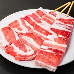 ジャンボ　牛バラ串　約100g/本(厚さ1cm、幅5cm)　100本