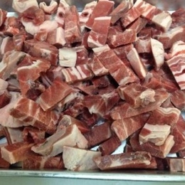 天然猪肉ブツ切り(1kg)　広島県産ジビエ　